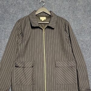 Men's Black Pinstripe Jacket